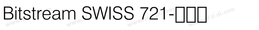 Bitstream SWISS 721字体转换